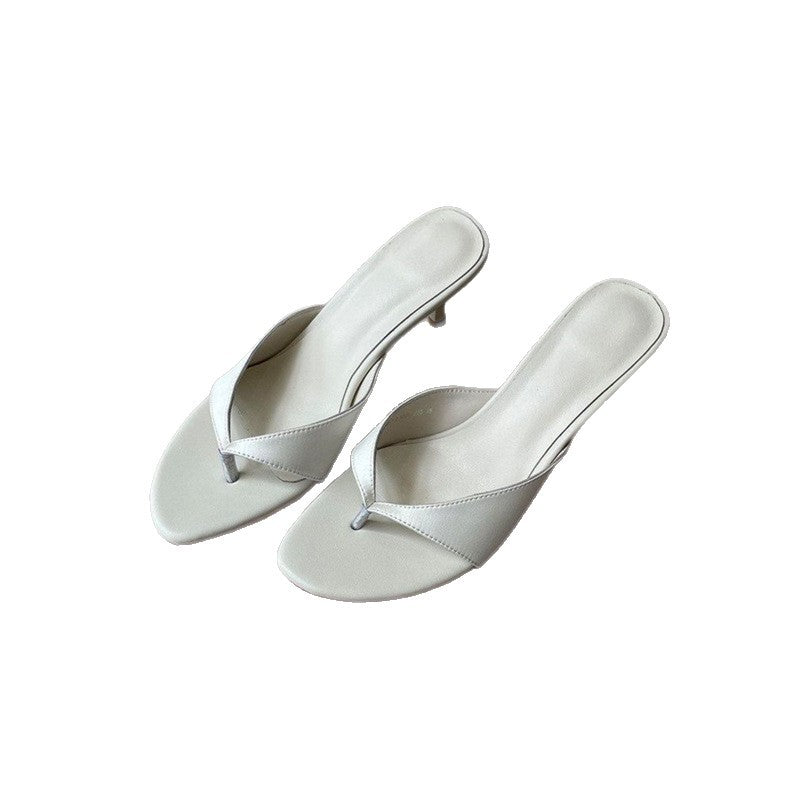 Damen elegante Zehentrenner mit feinem Absatz