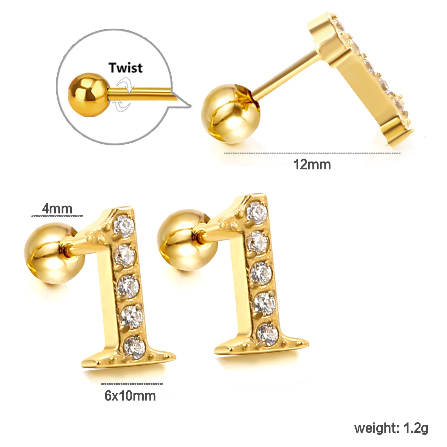 Damen Ohrstecker mit funkelndem Kristall und elegantem Design Shop Nory
