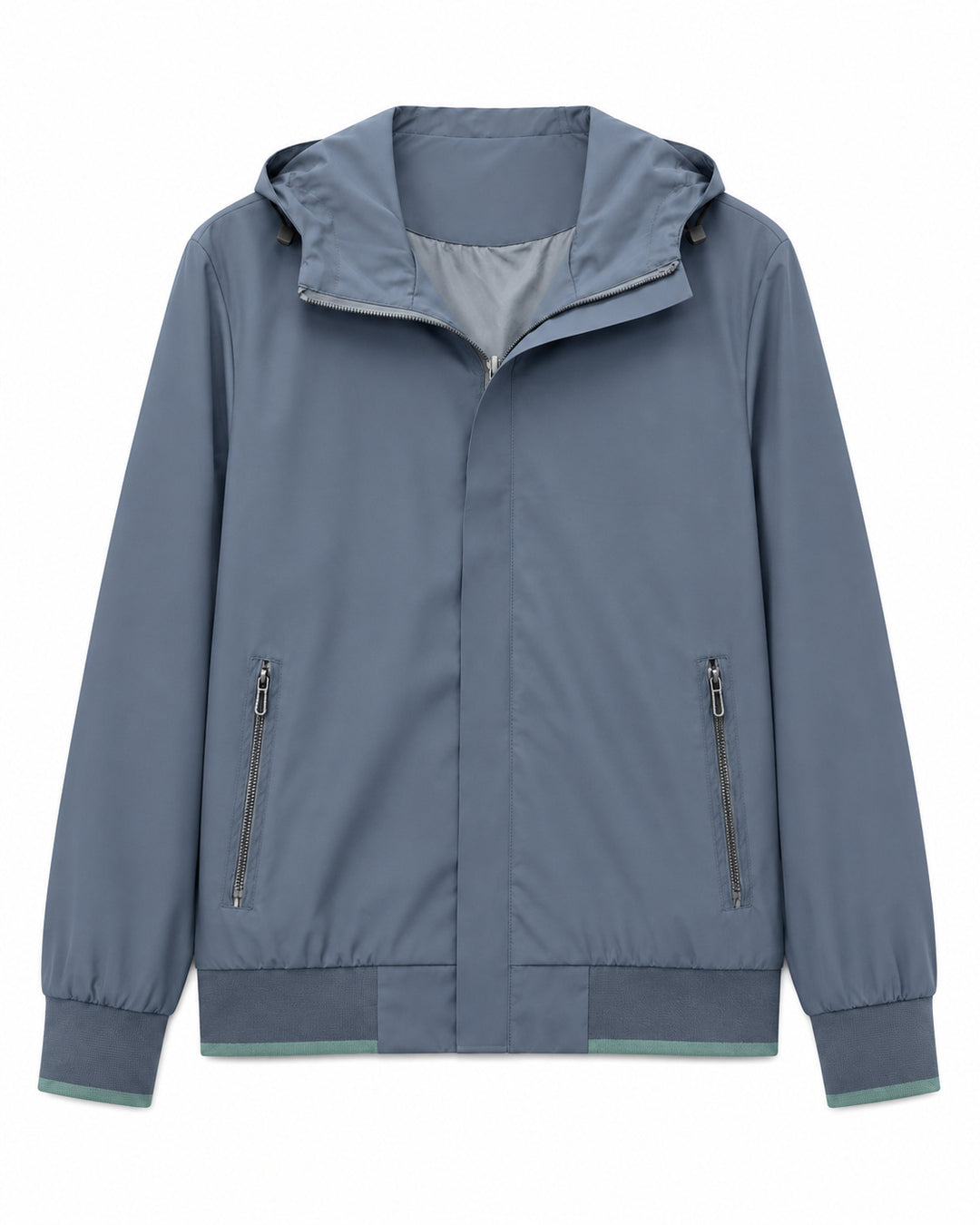 Herren Kapuzen-Blouson Leichter Windbreaker mit geripptem Saum und verdeckter Reißverschlussleiste Shop Nory