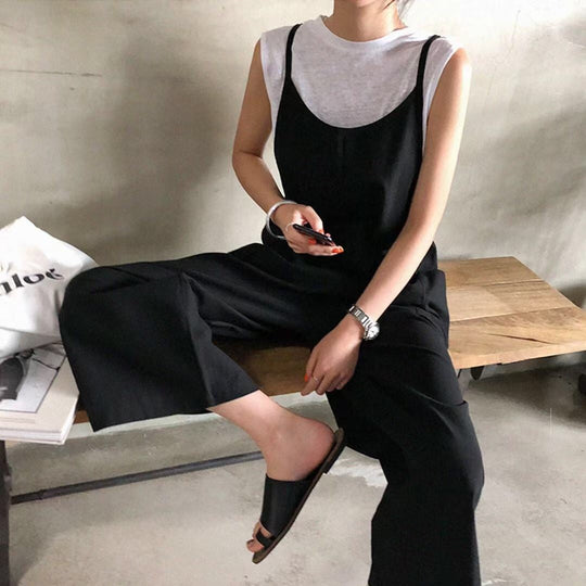 Damen Latzhose Im Lässigen Stil mit Verstellbaren Trägern und Großem Komfort Shopnory