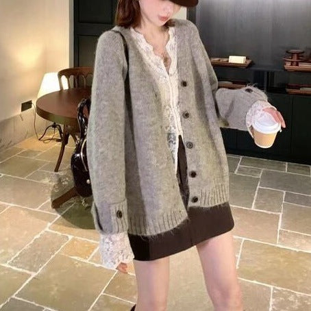 Damen Weicher Grobstrick Cardigan Shop Nory