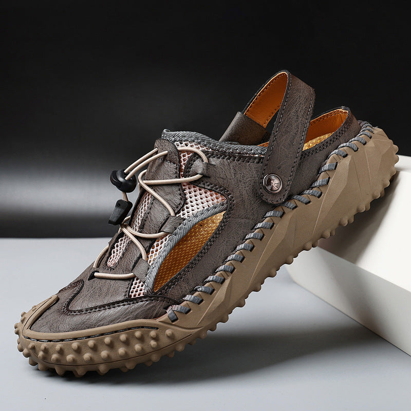 Herren Atmungsaktive Outdoor-Sandalen mit rutschfester Sohle und elastischem Verschlusssystem