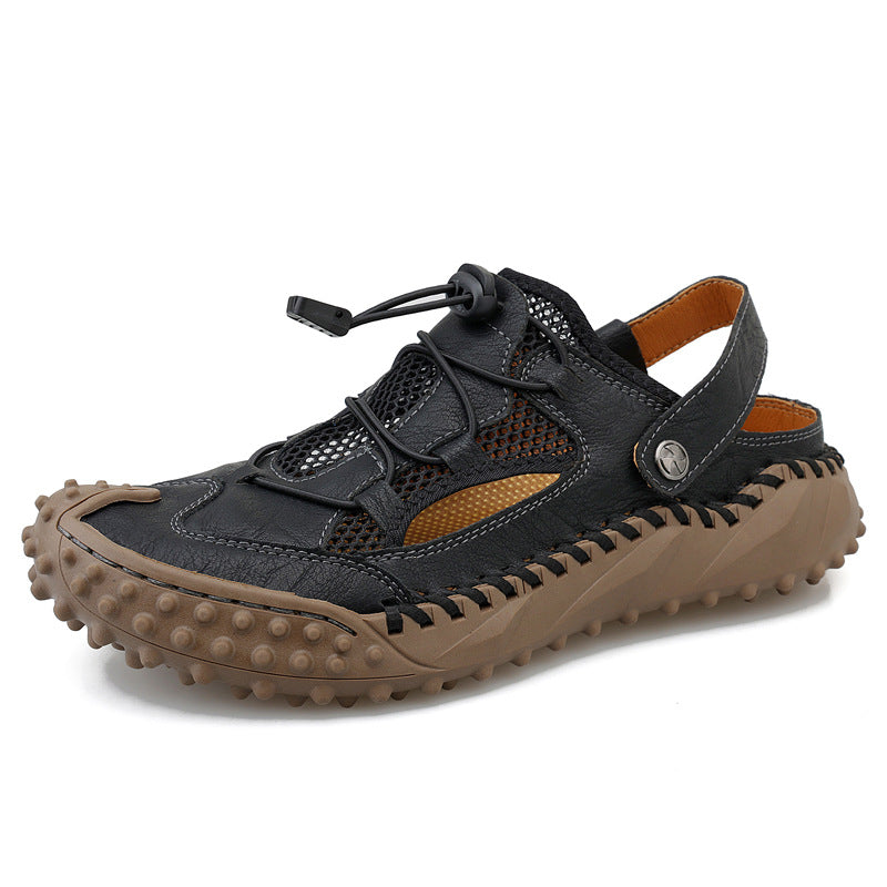Herren Atmungsaktive Outdoor-Sandalen mit rutschfester Sohle und elastischem Verschlusssystem