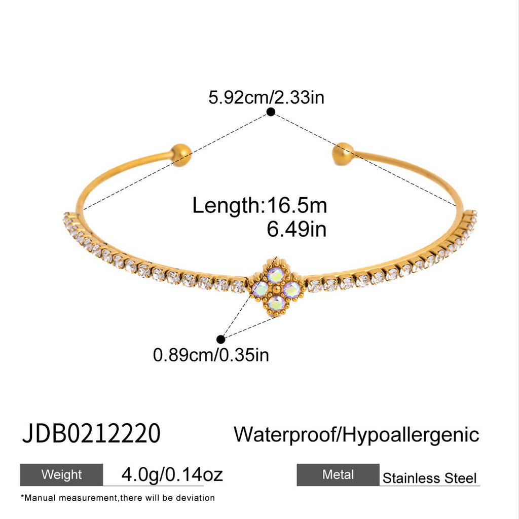 Damen Armband mit strahlenden Zirkonia und hypoallergener Edelstahlverarbeitung Shop Nory