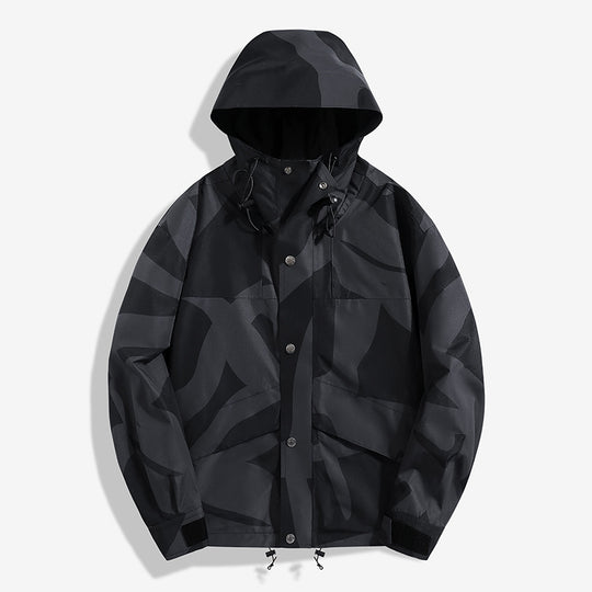 Damen Modische Übergangsjacke mit Kapuze und einzigartigem Print Shop Nory