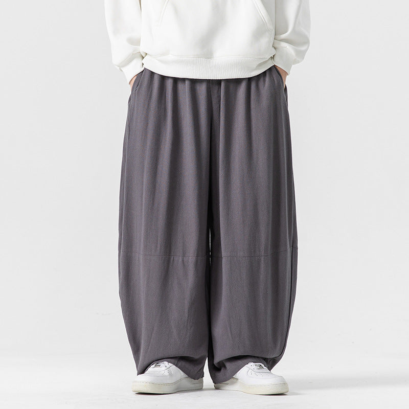 Herren Extraweit geschnittene Ballon-Loungehose mit elastischem Bund, tiefem Schritt und soften Baumwollmix Shop Nory