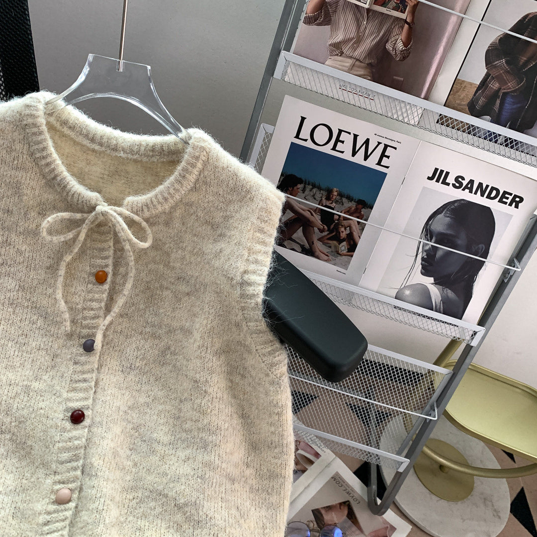 Damen Wolle V-Ausschnitt Pullunder Shop Nory