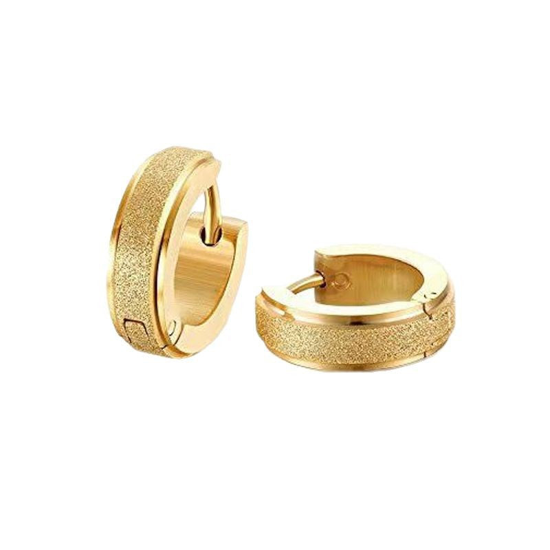 Damen Texturierte Gold Huggie Creolen Ohrringe Shop Nory