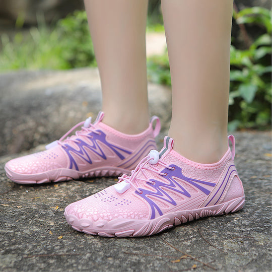 Damen leichte Wasserschuhe mit schnelltrocknendem Strickoberteil, elastischem Zugverschluss und rutschfester Profilsohle Shop Nory