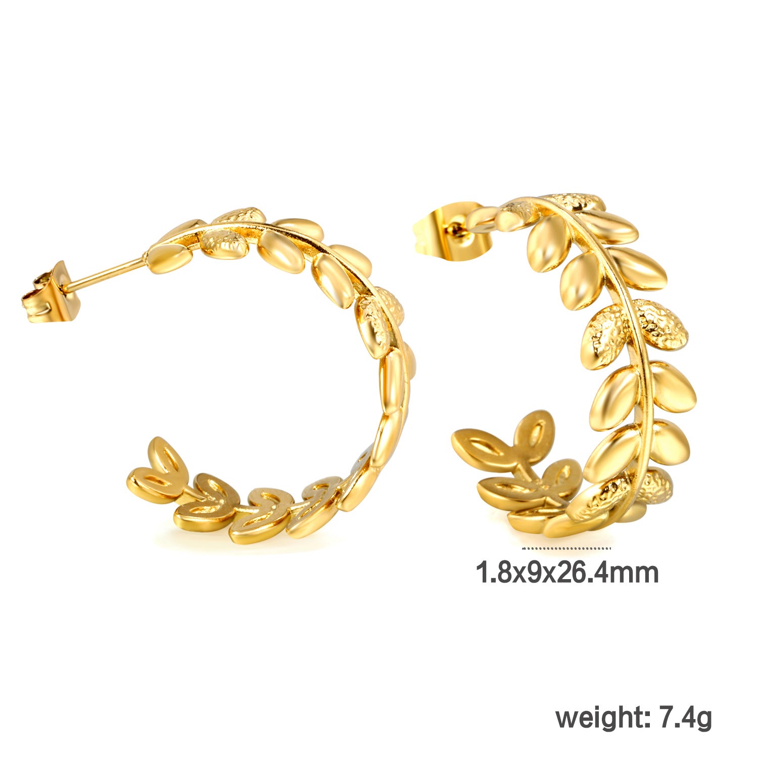 Damen Hängende Creolen mit kunstvollem Design und goldplattierter Oberfläche Shop Nory