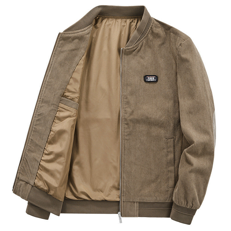 Herren Cordjacke im Bomber-Style mit Feincord, Reißverschluss und gefüttertem Inneren Shop Nory