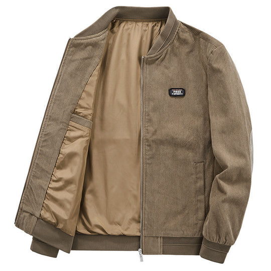 Herren Cordjacke im Bomber-Style mit Feincord, Reißverschluss und gefüttertem Inneren Shop Nory