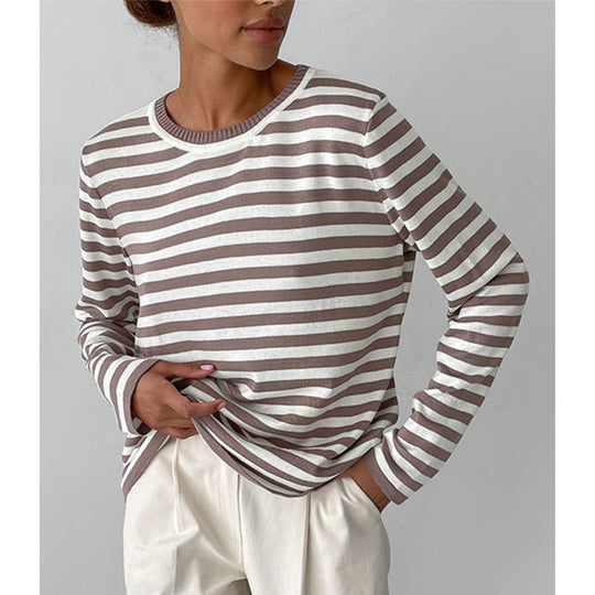 Klassischer Gestreifter Pullover