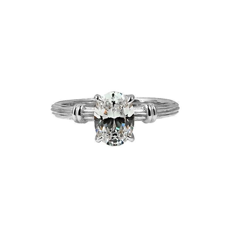 Damen eleganter Ring mit ovalem Zirkon-Shop Nory