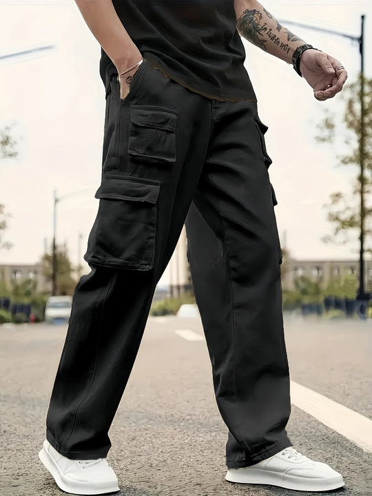 Herren Utility-Cargohose mit mehreren Klapp- und Reißverschlusstaschen Shop Nory