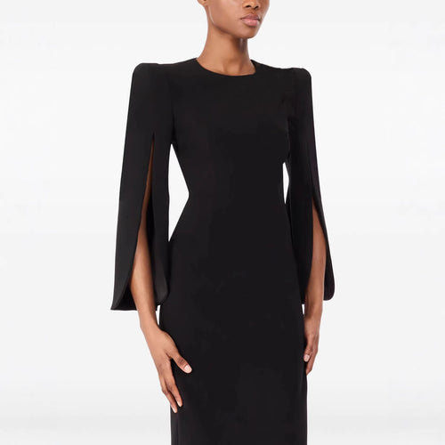 Damen Schlankes Abendkleid mit Cape-Ärmeln und tailliertem Schnitt Shop Nory