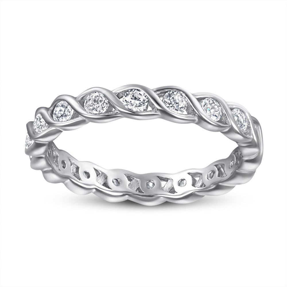 Damen Schmuckset mit herzförmigen Zirkonia-Ringen, Ohrringen und Halskette Shop Nory
