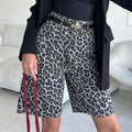 Damen Leopardenmuster Shorts Shopnory