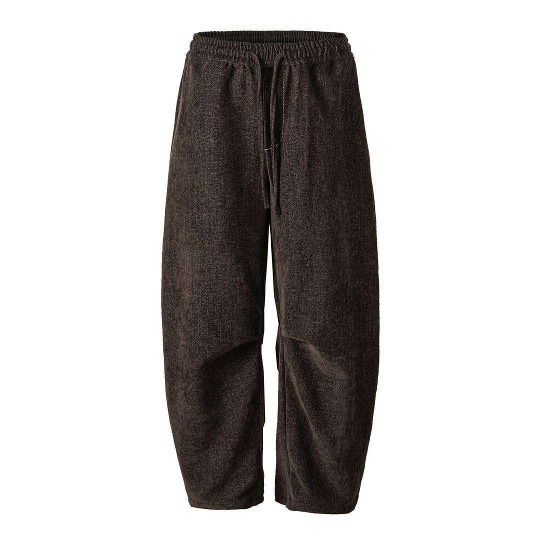Damen Locker geschnittene Cropped-Hose mit hohem elastischem Bund und Kordelzug aus strukturierter Leinenmischung Shop Nory