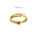 Damen Funkelnder Stern-Ring mit Zirkonia-Details Shop Nory