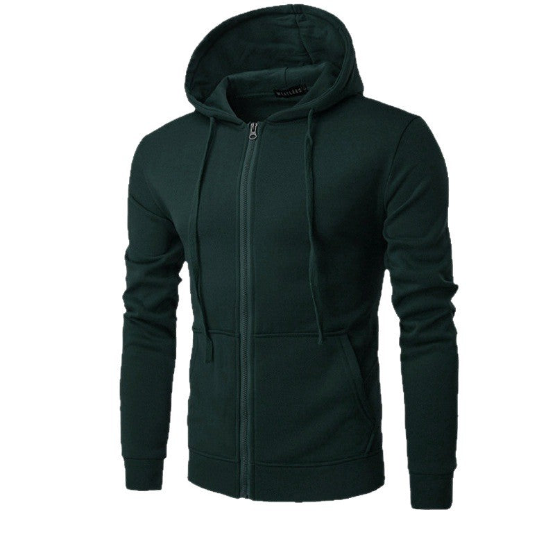 Herren nan schmal geschnittene Zip-Hoodie Jacke mit weichem Fleece-Innenfutter und Kängurutaschen Shop Nory