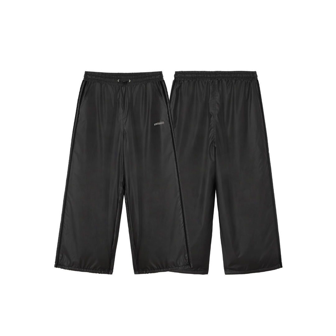 Unisex Weite technische Nylon-Trainingshose mit elastischem Tunnelzug und seitlichen Einsatzstreifen Shop Nory