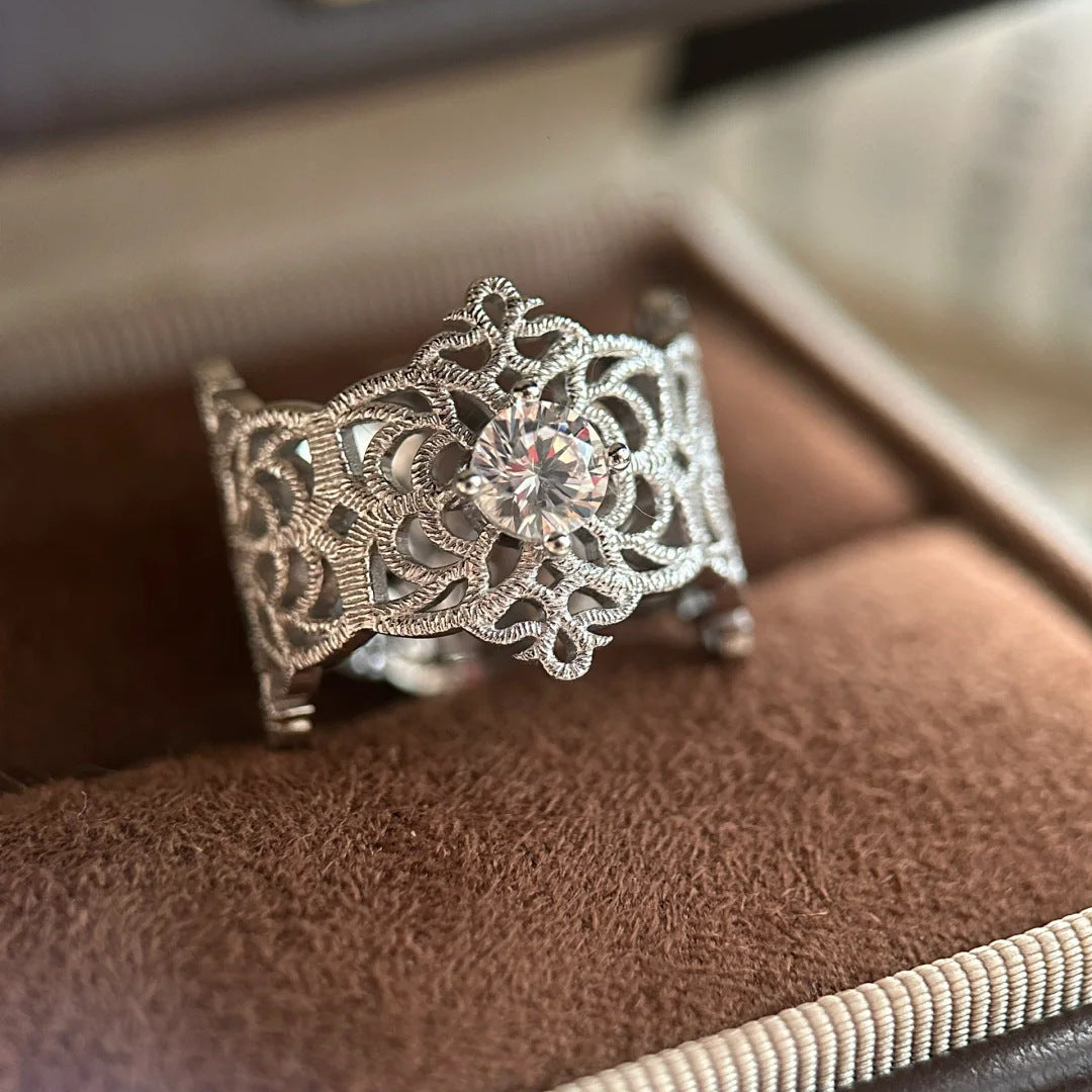 Damen filigraner und eleganter Ring mit kunstvollem Design Shop Nory