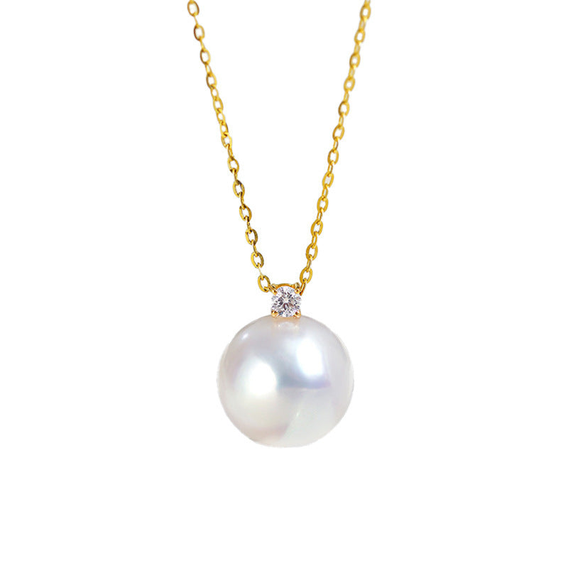 Damen Elegante Perlen- und Kristallanhänger-Halskette Shop Nory