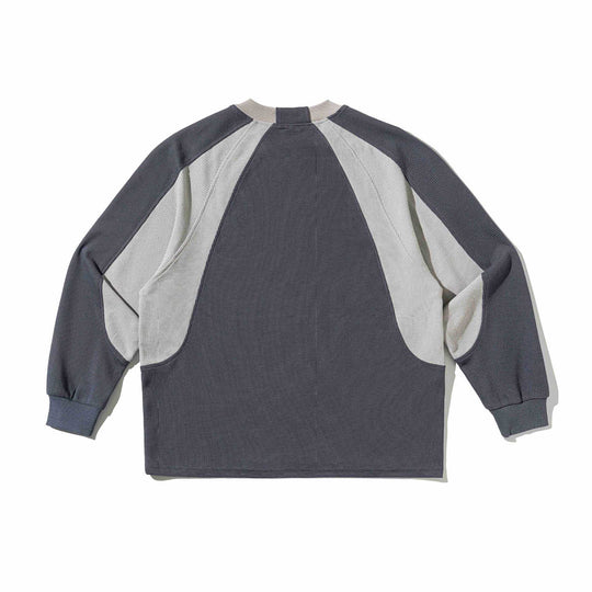 Herren Waffelstruktur-Sweatshirt mit Raglanärmeln und kontrastierenden Einsätzen Shop Nory