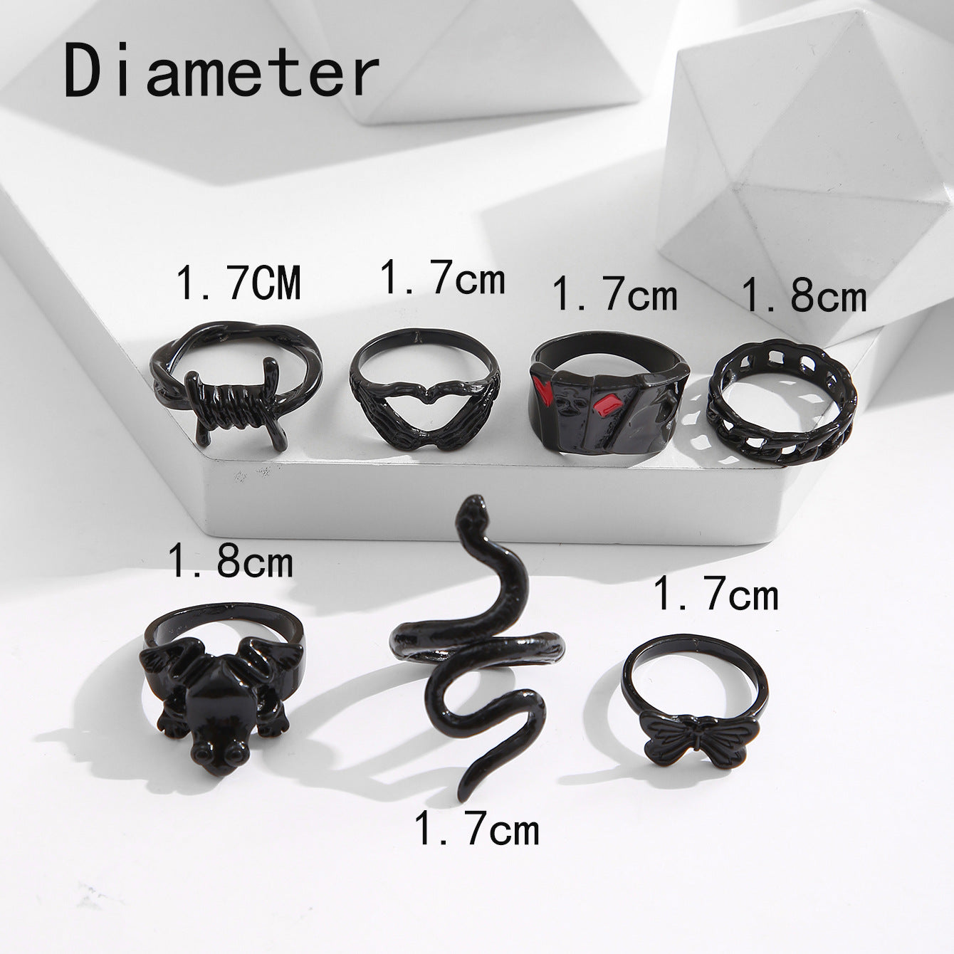 Damen modisches Ring-Set mit stilvollen minimalistischen Designs Shop Nory