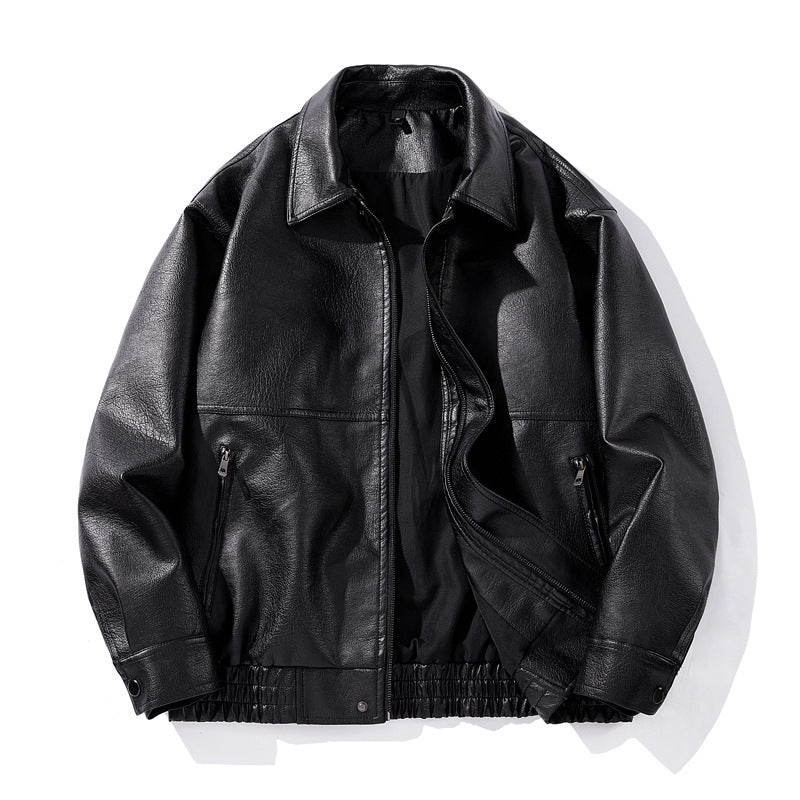 Herren Kunstlederjacke mit elastischem Bund Shop Nory