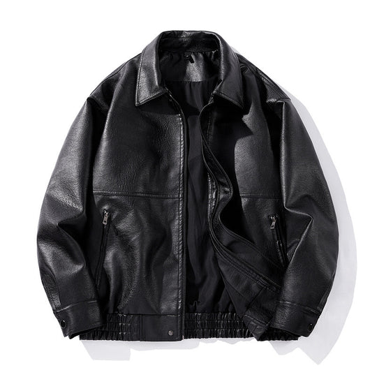 Herren Kunstlederjacke mit elastischem Bund Shop Nory