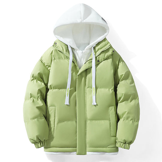 Unisex Wattierte Kapuzen‑Steppjacke mit Double‑Layer Kapuze und elastischen Bündchen Shop Nory