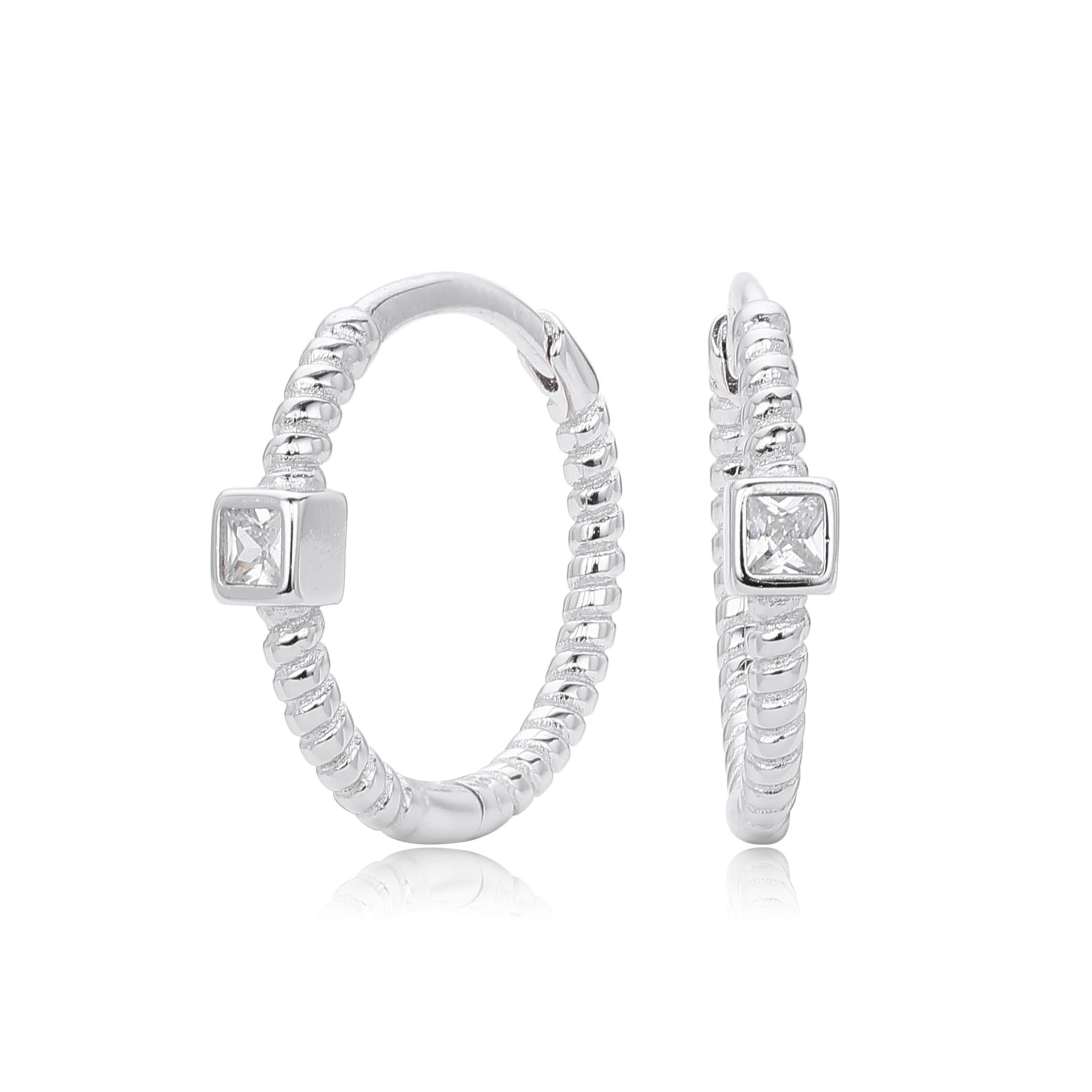 Damen Creolen im Vintage-Stil mit Zirkon-Detail Shop Nory