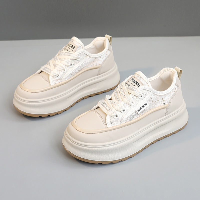 Damen modische Plateau Sneakers mit atmungsaktiver Mesh-Oberfläche und komfortabler Dämpfung Shopnory