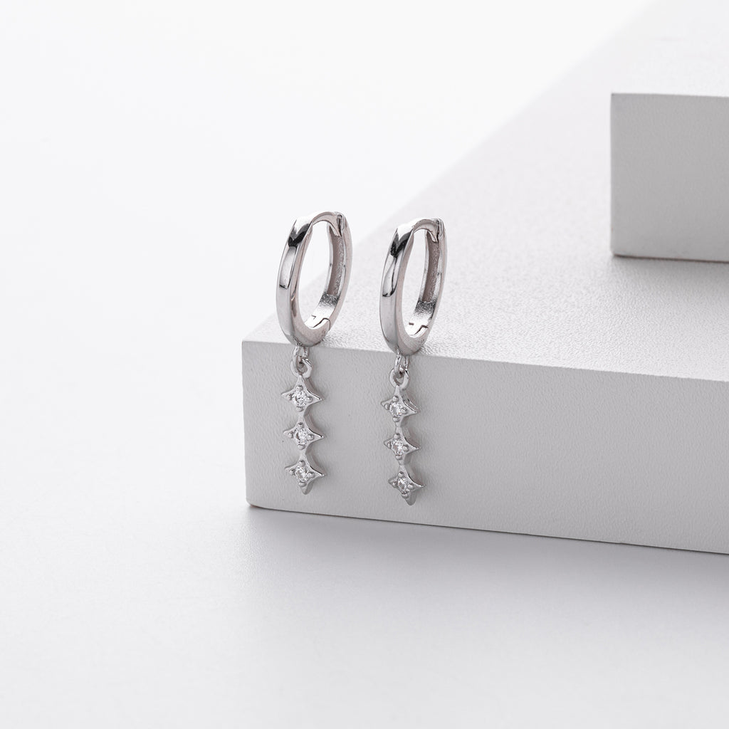 Damen Ohrhänger mit Zirkon-Anhängern aus hochwertigem 925 Sterlingsilber Shop Nory
