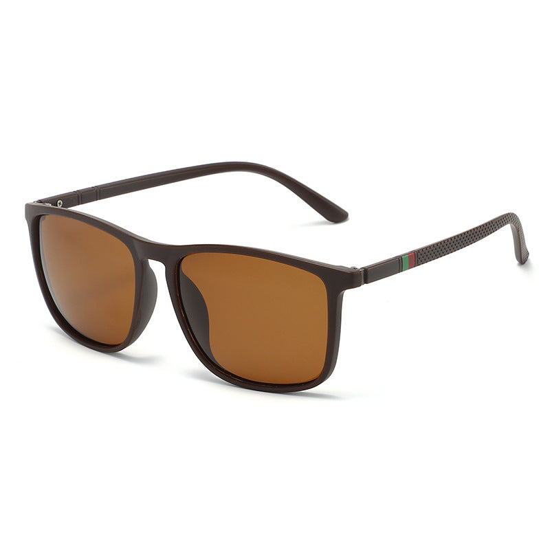 Shopnory | UV-Schutz quadratische polarisierte Sonnenbrille mit großem Rahmen