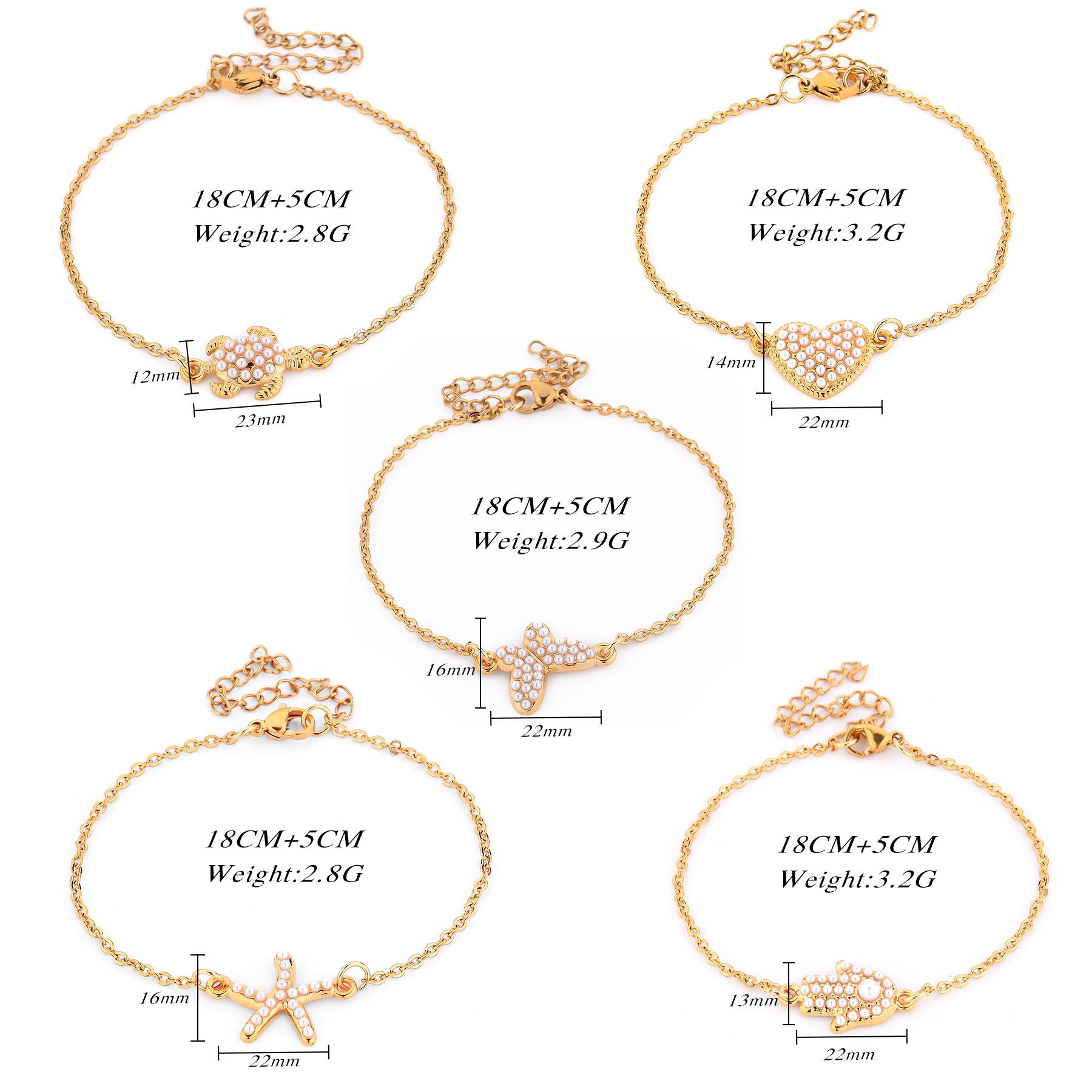 Damen Armband mit maritimem Seestern-Design und zarten Perlenakzenten Shop Nory