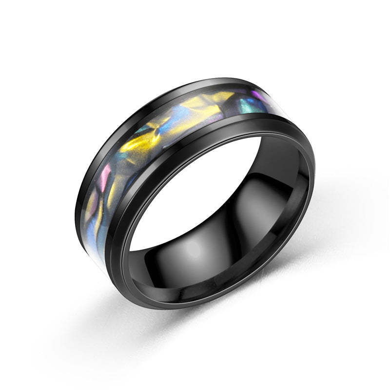Herren Ring mit einzigartigem Design und dekorativer, blauer Einlage Shop Nory