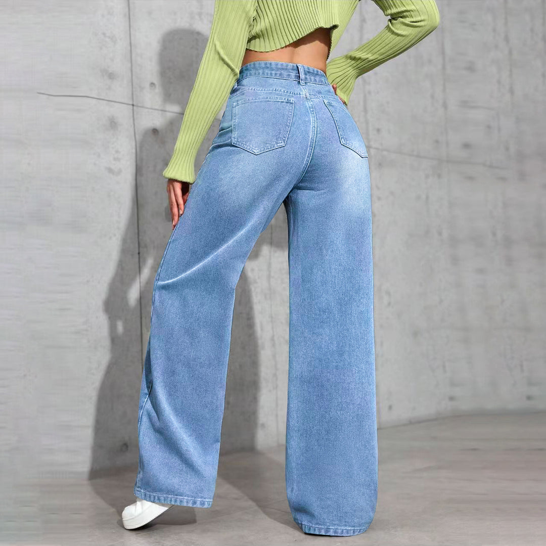 Damen High-Waist Palazzo-Jeans mit extra weitem Bein und soften Falten Shop Nory