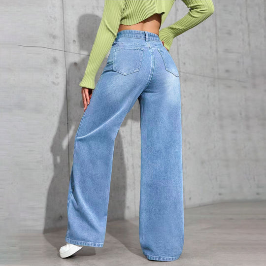 Damen High-Waist Palazzo-Jeans mit extra weitem Bein und soften Falten Shop Nory