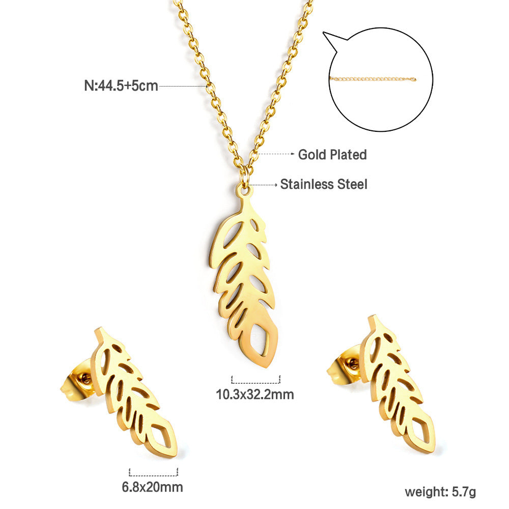Damen Schmuckset mit buntem Anhänger und eleganten Ohrringen Shop Nory