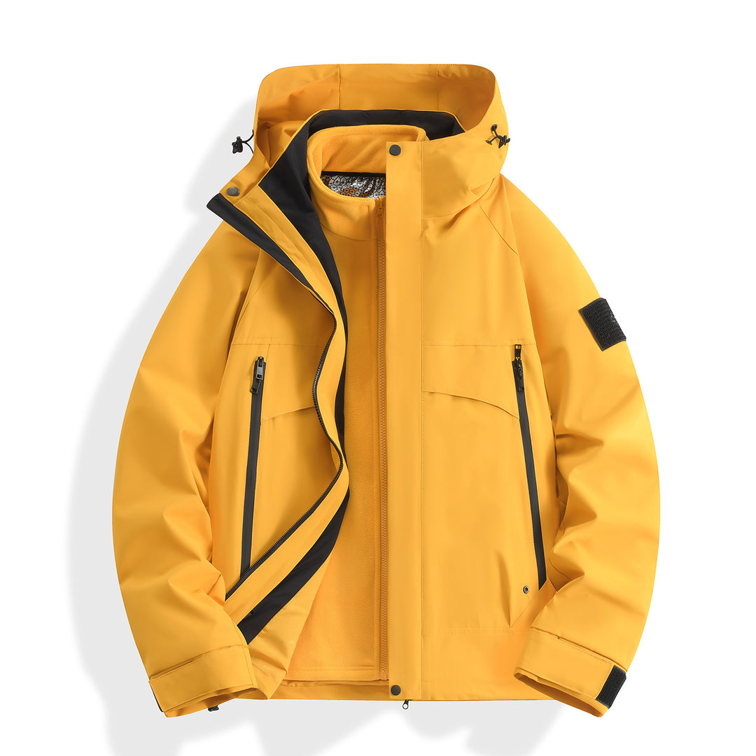 Damen wasserdichter modularer Parka mit abnehmbarer Fleece-Innenjacke und technischer Kapuze Shop Nory