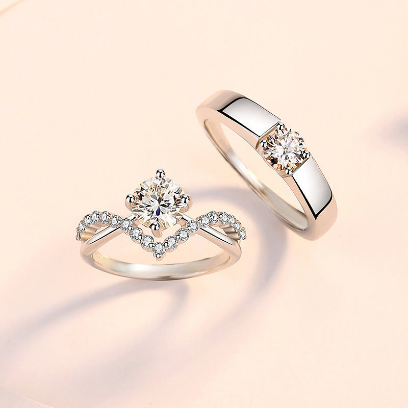 Damen Ring Set mit kunstvoller Verzierung und funkelnden Kristallen Shop Nory