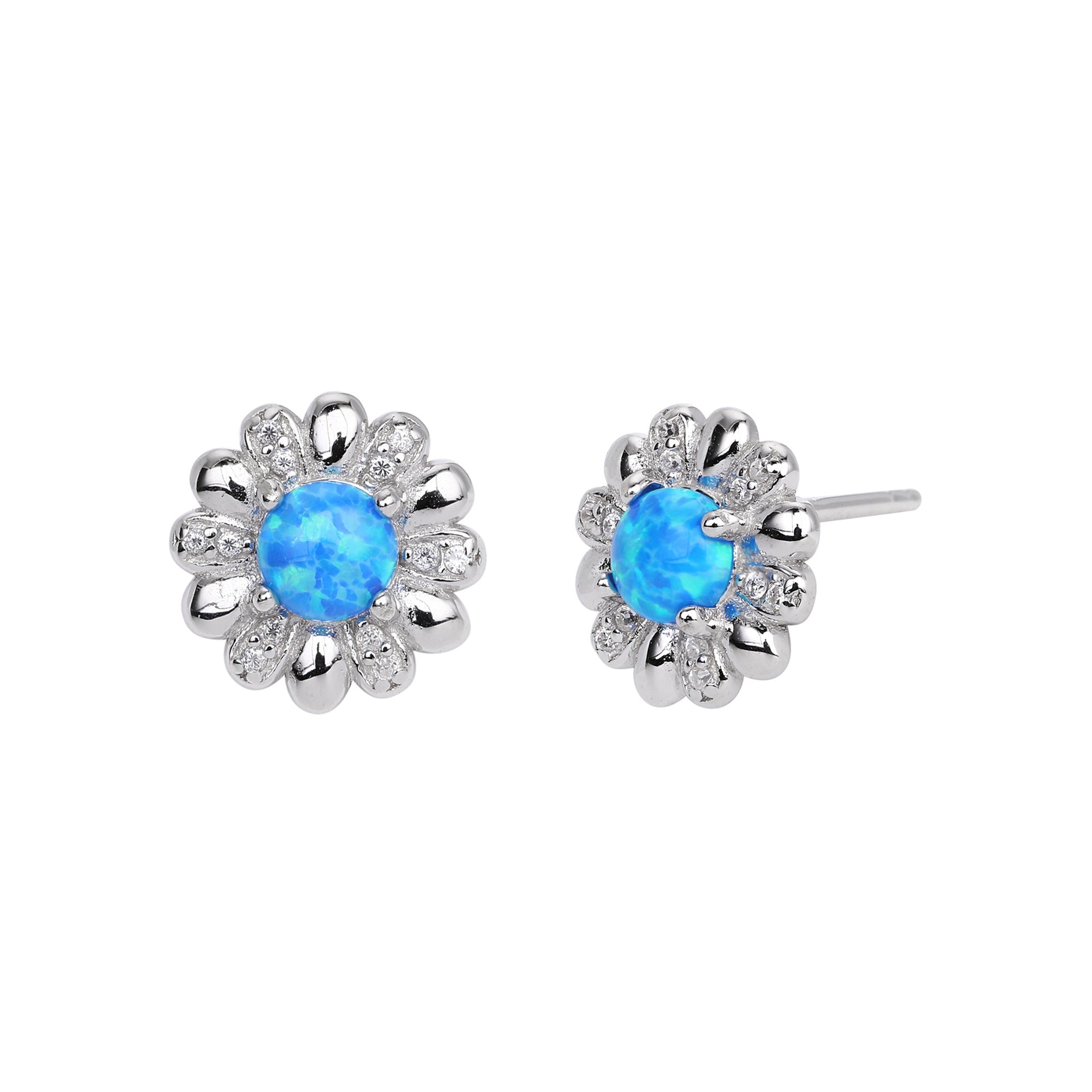 Damen Ohrstecker mit floralem Design und hochwertigem Zirkonbesatz Shop Nory