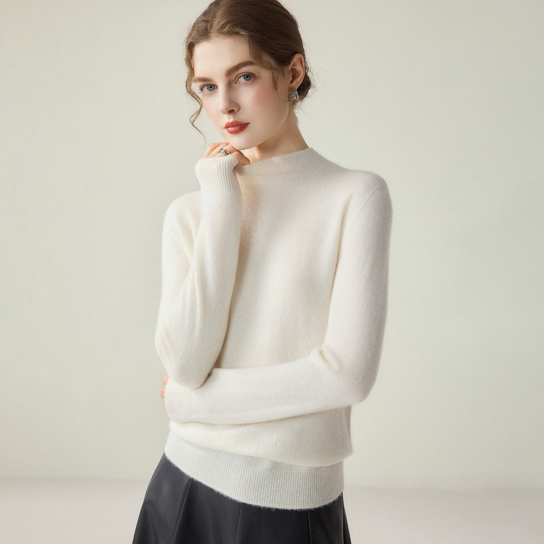 Damen Schmaler Mockneck-Feinstrickpullover mit kaschmirähnlicher Haptik Shop Nory