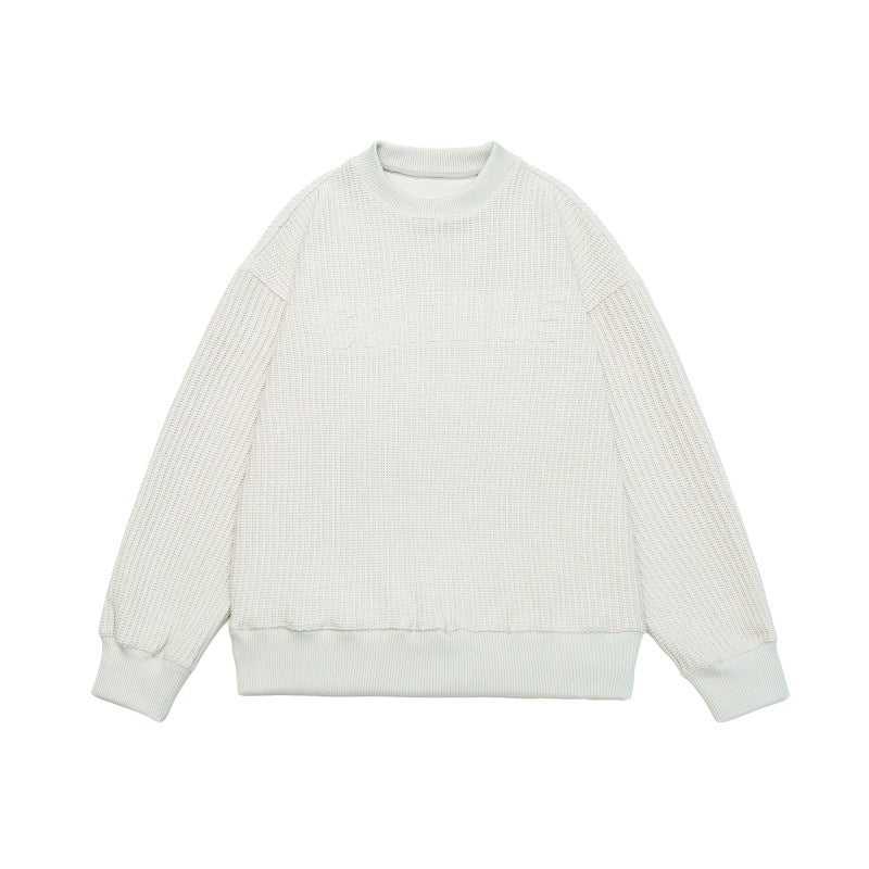 Unisex Boxy‑Strickpullover mit grober Rippenstruktur und Rundhalsausschnitt Shop Nory