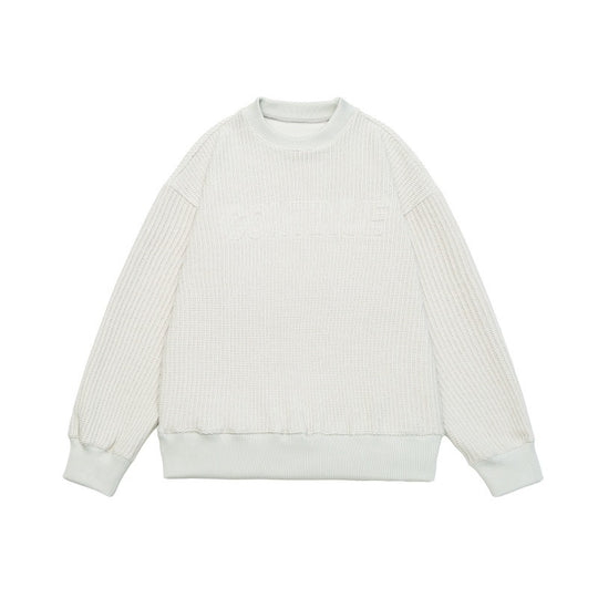 Unisex Boxy‑Strickpullover mit grober Rippenstruktur und Rundhalsausschnitt Shop Nory