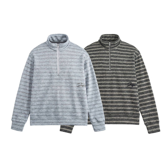 Herren Strukturiertes Halbzip-Strickpullover mit Stehkragen Shop Nory