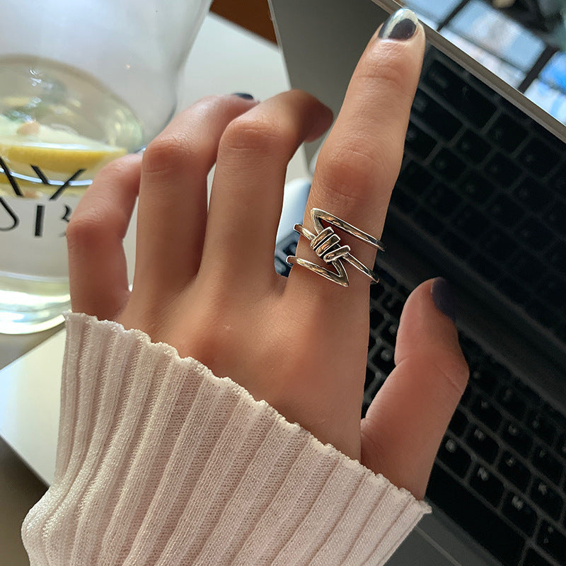 Damen Trendiger offener Ring mit geometrischem Design Shop Nory